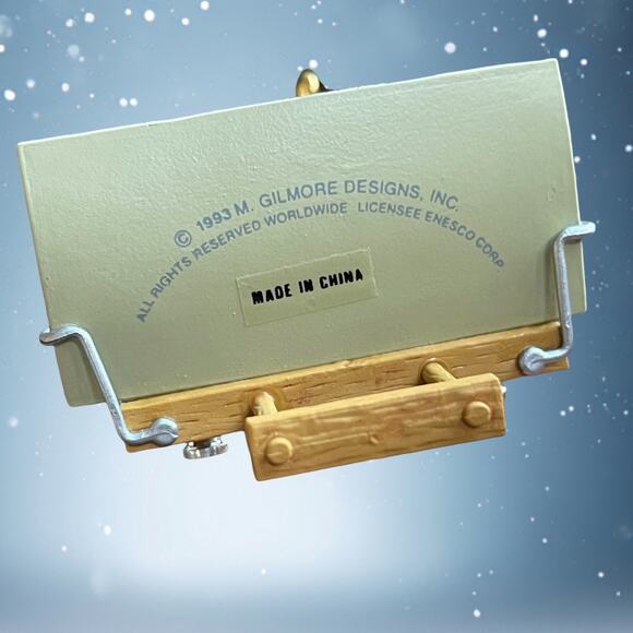 Vtg. 1993 Enesco "Seeing is Believing" Bear with View Toy Christmas Ornament - Picture 9 of 12